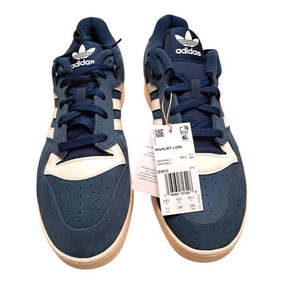 NWT Adidas Originals Rivalry Low Men’s Sneakers - Navy/White -Size: 11 ( 28 cm ) - Picture 2 of 16